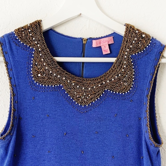 Lilly Pulitzer Sweaters - Lilly Pulitzer Kate Sweater Embellished Blue Belle
